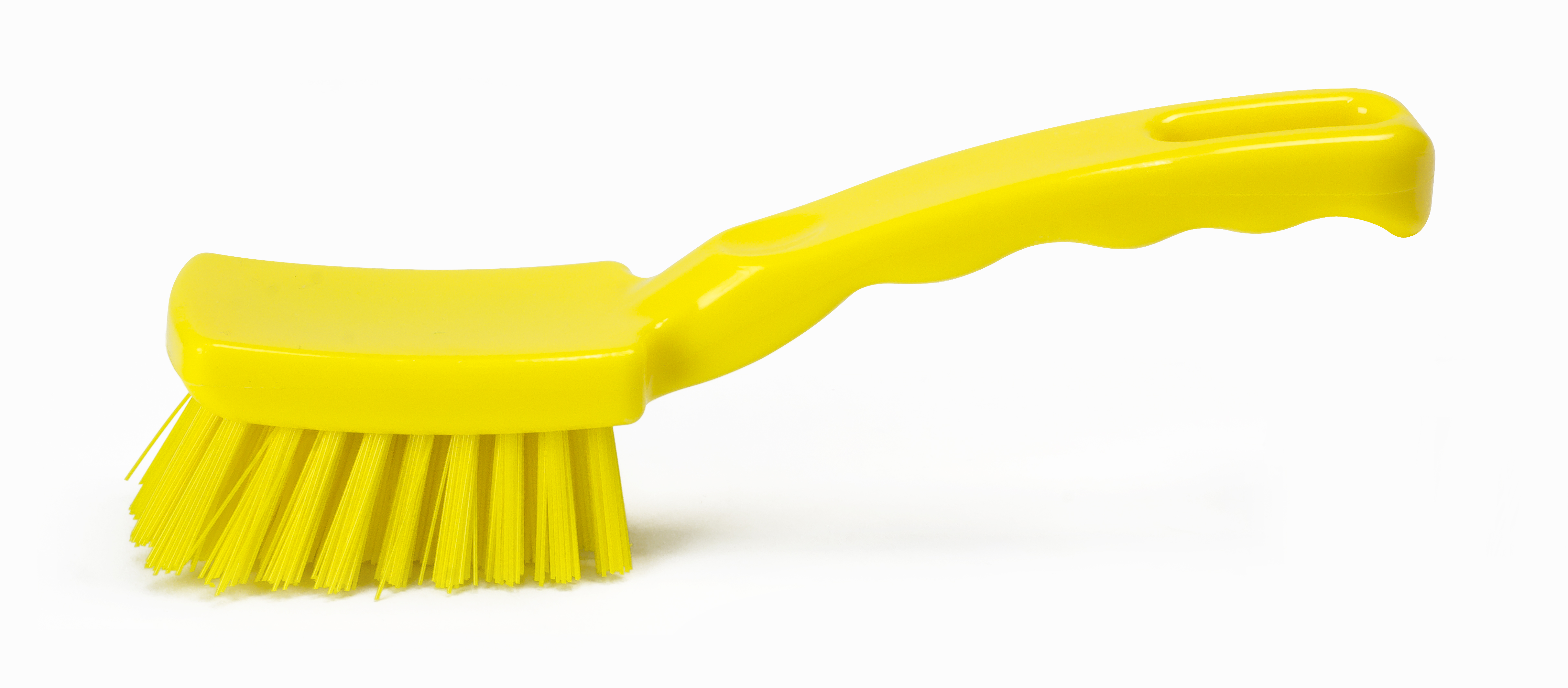 Щетка HACCPER с короткой ручкой для мытья посуды, жесткая, 177 мм, желтая