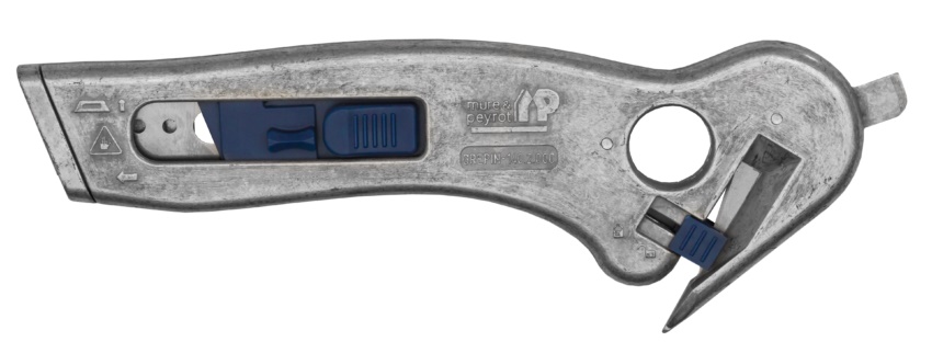 Нож безопасный металлодетектируемый M&P GREPIN ALD многофункциональный, 4 в 1, металлический 