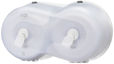 Диспенсер Tork SmartOne Wave двойной для туалетной бумаги мини рулонах с цент. вытяжкой, белый