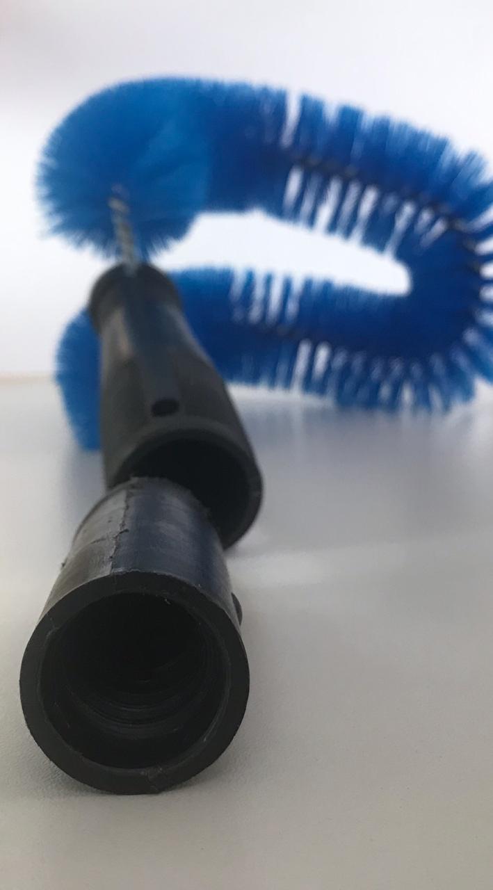 Комплект Ерш+Переходник HACCPER для очистки внешней поверхности труб, 292 мм, синий