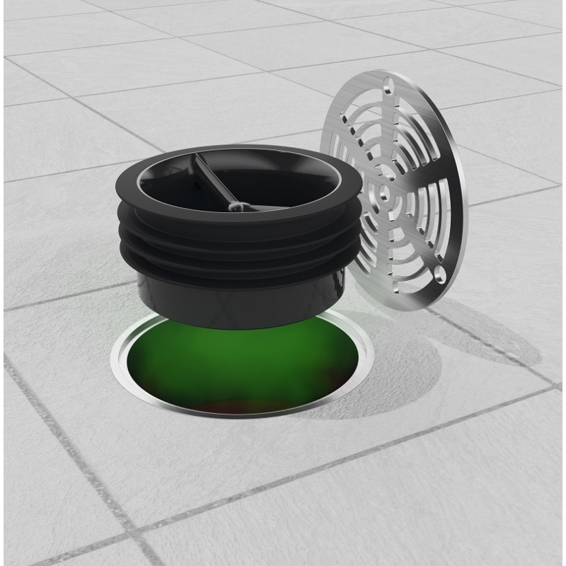 Клапан мембранный для трапа Green Drain GD4, диаметр 102 мм, черный