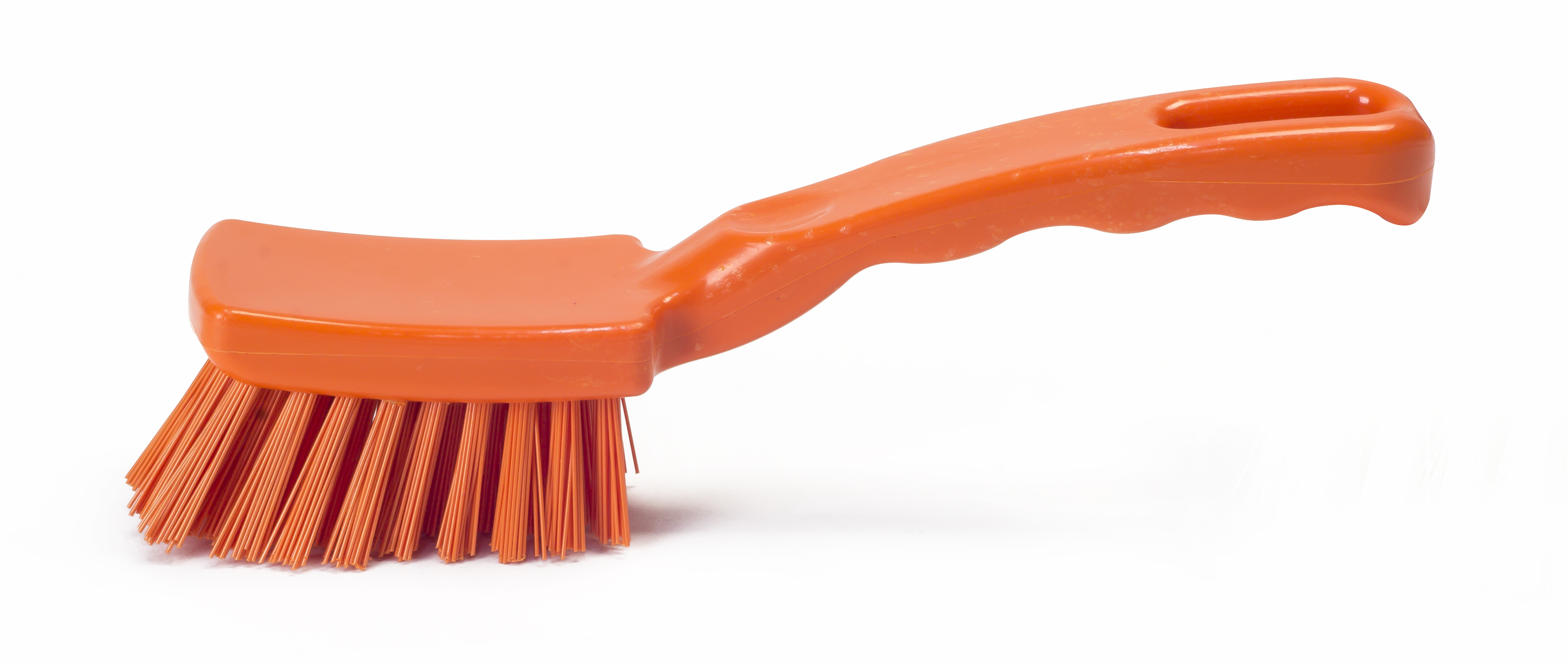 Щетка HACCPER с короткой ручкой для мытья посуды, жесткая, 177 мм, оранжевая