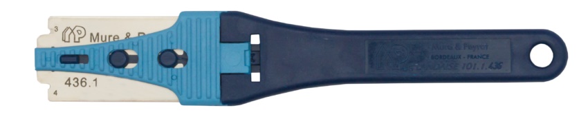 Нож пекарский Mure&Peyrot Landaise металлодетектируемый со сменными лезвиями, синий