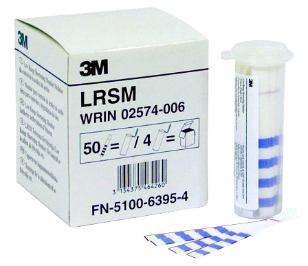 Тестерные полоски ЗМ LRSM для фритюра, белые с синим индикатором, 50 полосок в тубе